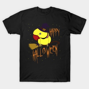 happy halloween - yellow indian ringneck doodle T-Shirt